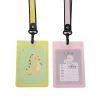 Wholesale of cute cartoon student meal card tags, plastic long rope work badges, bus cards, student ID card protective cases, and ID card cases Specification image